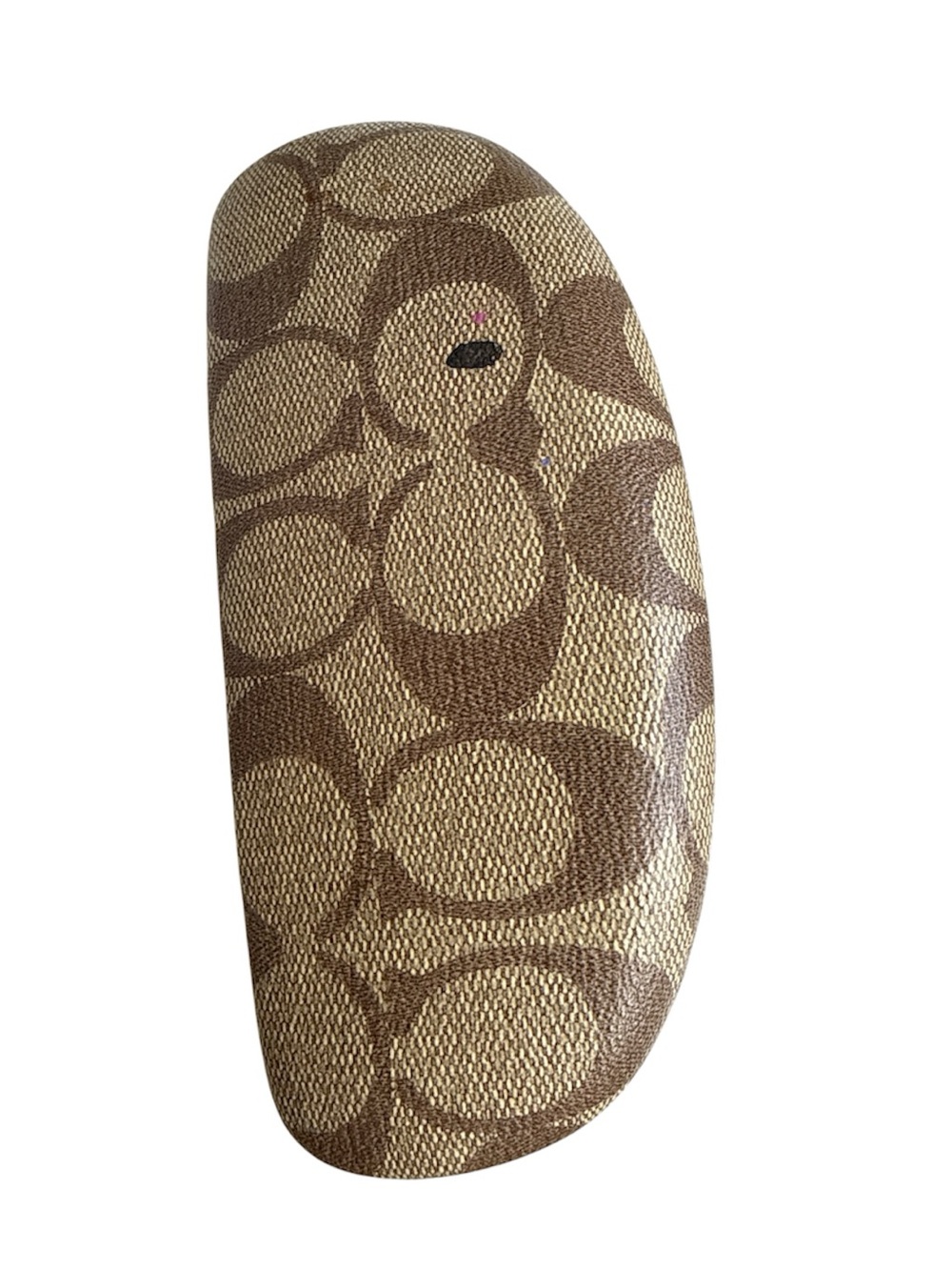 Coach Signature Brown Pattern Sunglass Case